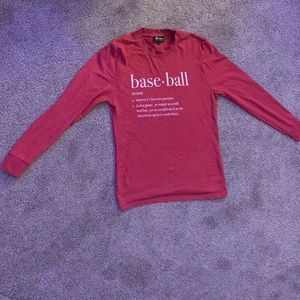 Red  GAMEDAY COUTURE Small baseball long sleeve